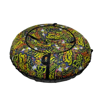 Тюбинг ПОКАТУШКИ D-1,2м желтое граффити 